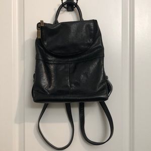 Hobo Black Leather Mini Backpack